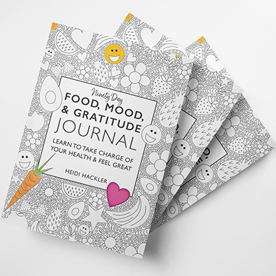 Stack of Food, Mood, & Gratitude Journals