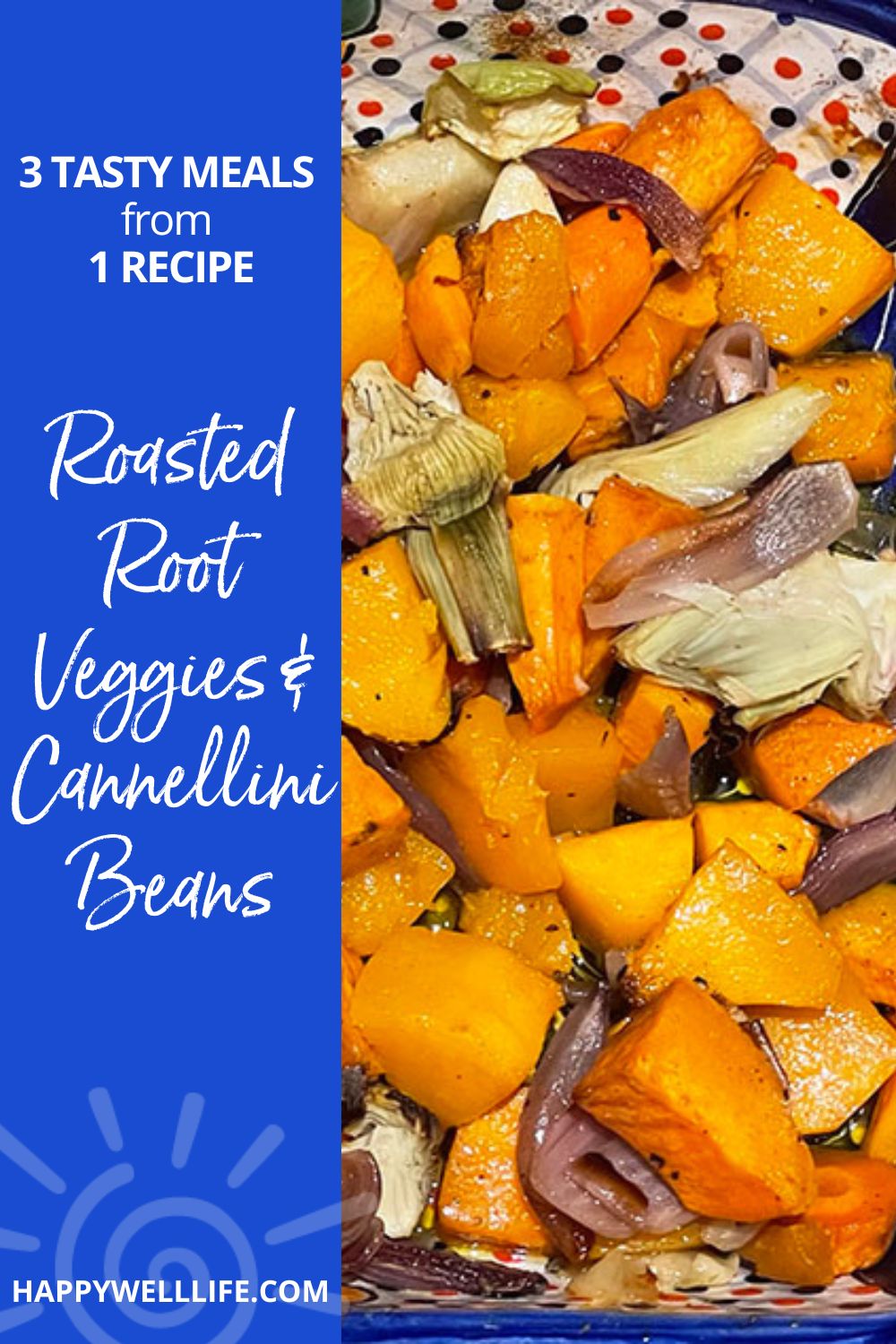 Roasted Root Veggies & Cannellini Beans 3 meals out of 1 recipe