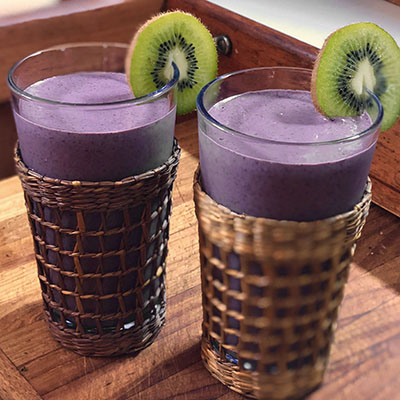 Choco-nut-berry smoothie