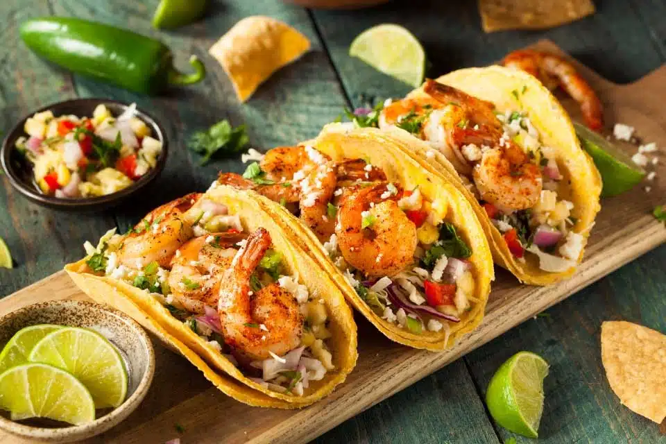 Tequila Lime Baja Shrimp Tacos