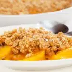 GF vegan peach cobbler